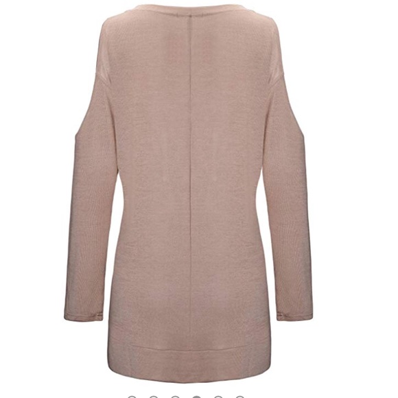 Beautiful women cut out cold shoulder t shirt top - Picture 6 of 8